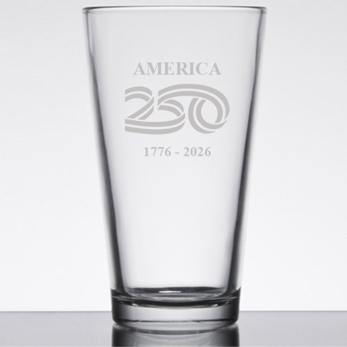 America 250th Pint Glass, 16 oz. (Set of 2)